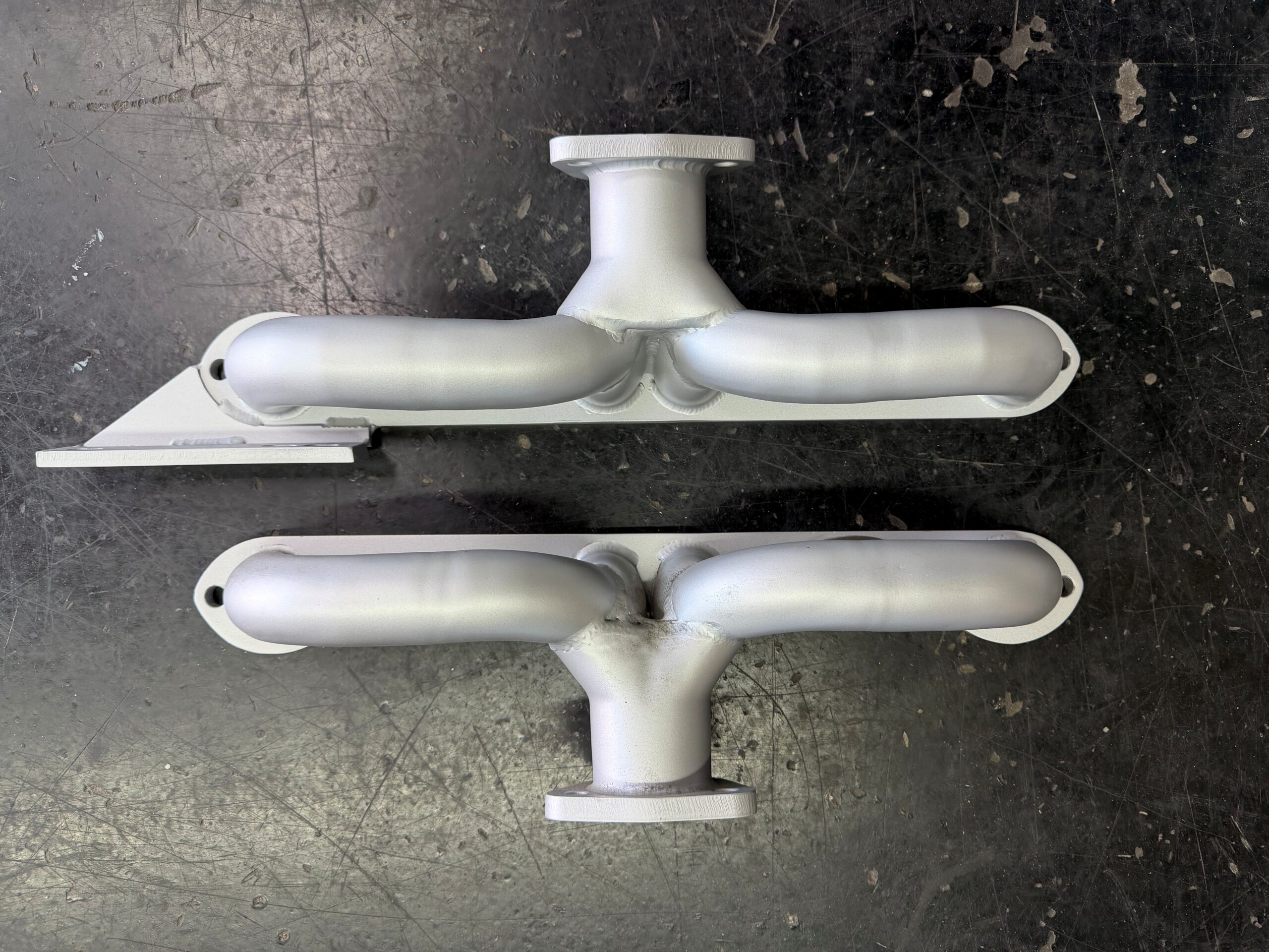 C1 Corvette 2" collector with Right Side Generator Bracket